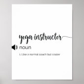 Funny Yoga Instructor Definition Poster (Voorkant)