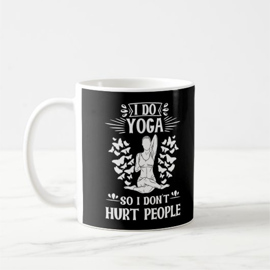 Funny Yoga Instructor Girls Yoga Meditation Humor Koffiemok (Links)