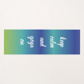 Funny Yoga Keep Calm Blue Green Serenity Yogamat (Voorkant (horizontaal))