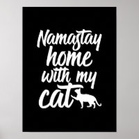Funny Yoga Kitten Lover Namastay Home met mijn kat