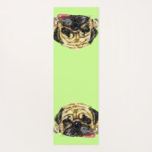 Funny Yoga Mat met Pug Dog - Aangepaste kleuren (Achterkant)