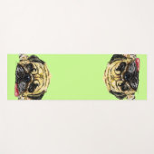 Funny Yoga Mat met Pug Dog - Aangepaste kleuren (Voorkant (horizontaal))
