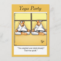 Funny Yoga Party-uitnodigingen