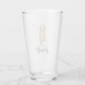 Funny Yoga Pose Beer Glas (Achterkant)