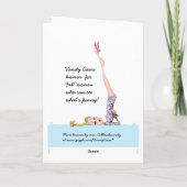 Funny Yoga pose wenskaart geschikt voor framing Kaart (Achterkant)