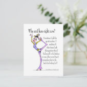 Funny yoga pose, yoga humor briefkaart (Staand voorkant)