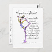 Funny yoga pose, yoga humor briefkaart (Voorkant / Achterkant)