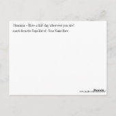 Funny yoga pose, yoga humor briefkaart (Achterkant)