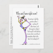 Funny yoga pose, yoga humor briefkaart (Voorkant / Achterkant)