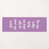 Funny Yoga Quote Lavender Yogamat (Voorkant (horizontaal))
