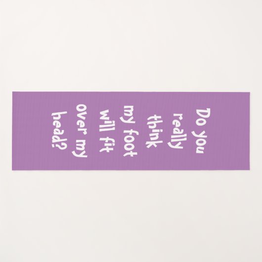 Funny Yoga Quote Lavender Yogamat (Voorkant (horizontaal))