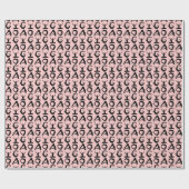Funny Yoga Silhouettes Tiled Pattern Cadeaupapier (Vlak)
