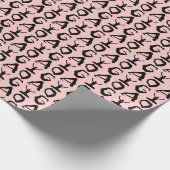 Funny Yoga Silhouettes Tiled Pattern Cadeaupapier (Hoek)