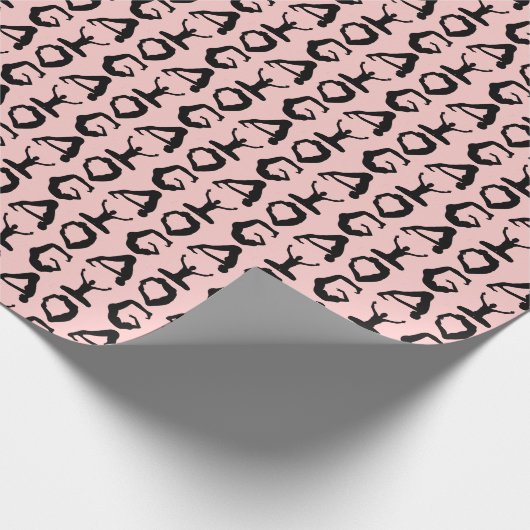 Funny Yoga Silhouettes Tiled Pattern Cadeaupapier (Hoek)