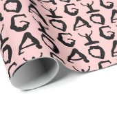 Funny Yoga Silhouettes Tiled Pattern Cadeaupapier (Rol Hoek)