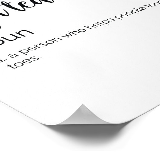 Funny Yoga Teacher Definition Poster (Hoek)