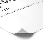 Funny Yoga Teacher Definition Poster (Hoek)