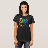 Funny Yoga Warrior Pose Peace Love Meditation Fitn T-shirt (Voorkant volledig)