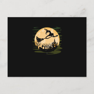 Funny Yoga Witch Women Girls Halloween Costume Feestdagenkaart