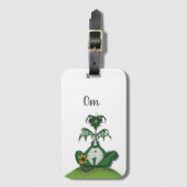 Funny Yogi Dragon Painting Bagagelabel (Voorkant (verticaal))