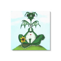 Funny Yogi Dragon Painting