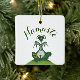 Funny Yogi Dragon Painting Keramisch Ornament