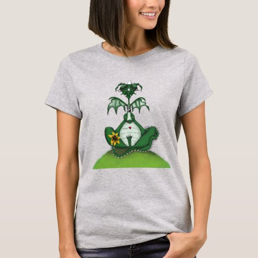 Funny Yogi Dragon Painting T-shirt (Voorkant)