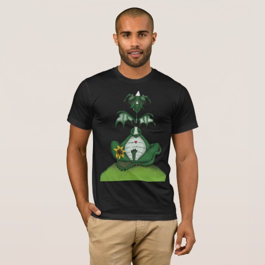 Funny Yogi Dragon Painting T-shirt (Voorkant volledig)