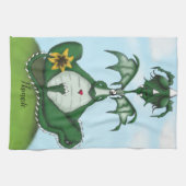 Funny Yogi Dragon Painting Theedoek (Horizontaal)