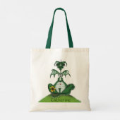 Funny Yogi Dragon Painting Tote Bag (Achterkant)