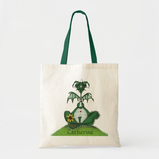 Funny Yogi Dragon Painting Tote Bag (Voorkant)