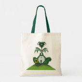 Funny Yogi Dragon Painting Tote Bag (Achterkant)