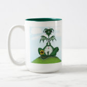 Funny Yogi Dragon Painting Tweekleurige Koffiemok (Links)