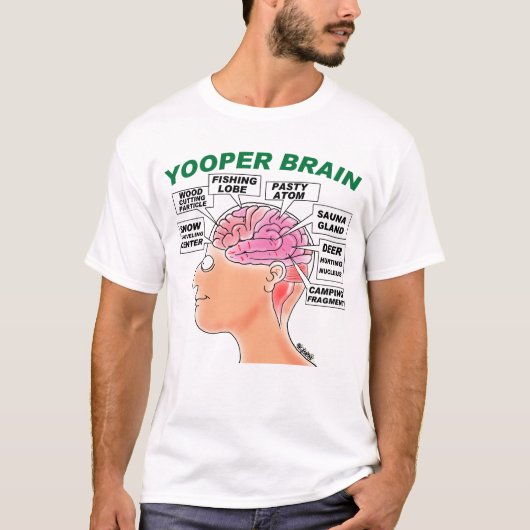 FUNNY YOOPER BRAIN T-SHIRT VOOR JONGEREN (Voorkant)