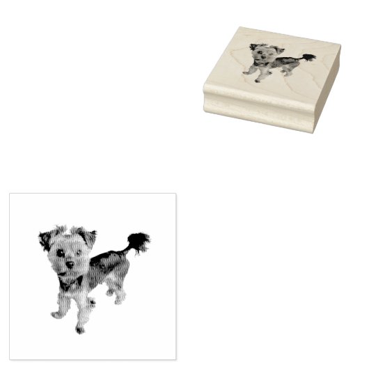 Funny yorkie-stempel rubberstempel (Gestempeld)