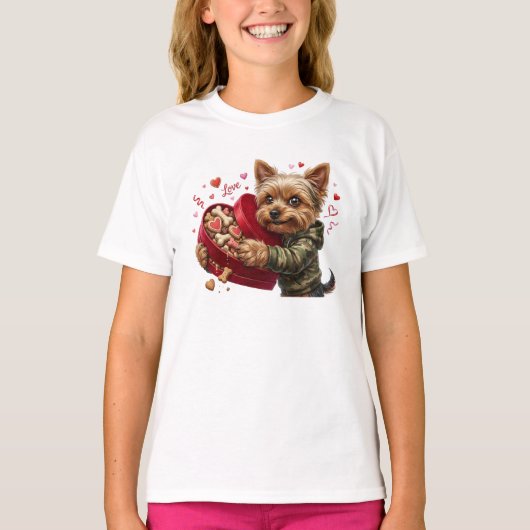 Funny Yorkie Valentine Mug | Adorable Yorkie Gift T-shirt (Voorkant)