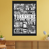 Funny Yorkshire Gezegden zwart-wit doek Canvas Afdruk (Insitu (Woonkamer))
