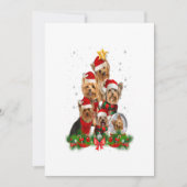 Funny Yorkshire Terrier Dog Christmas Tree Gift Aankondiging (Voorkant)