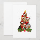Funny Yorkshire Terrier Dog Christmas Tree Gift Aankondiging (Voorkant / Achterkant)
