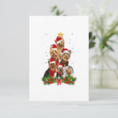 Funny Yorkshire Terrier Dog Kerstmis - Gift RSVP Kaartje (Staand voorkant)