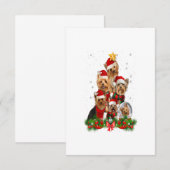 Funny Yorkshire Terrier Dog Kerstmis - Gift RSVP Kaartje (Voorkant / Achterkant)