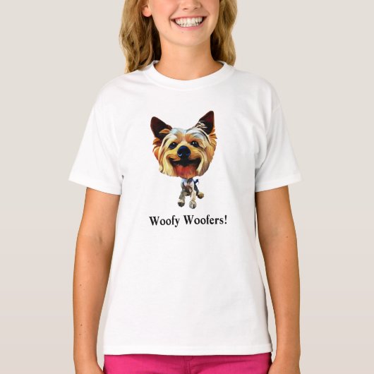 Funny Yorkshire Terrier Girls T-Shirt (Voorkant)