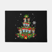 Funny Yorkshire Terrier-kerstboom Dog Deurmat (Voorkant)