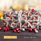 Funny Yorkshire Terrier-kerstpatroon Cadeaupapier