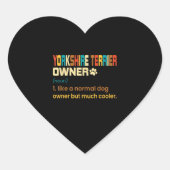 Funny Yorkshire Terrier Retro Dog Hart Sticker (Voorkant)