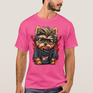 Funny Yorkshire Terrier Schattigee rapper Hip Hop T-shirt