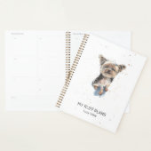 Funny Yorkshire Terrier waterverf gepersonaliseerd Planner (Display)