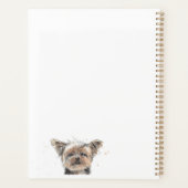 Funny Yorkshire Terrier waterverf gepersonaliseerd Planner (Achterkant)