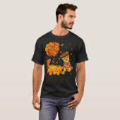 Funny Yorkshire Terrier Yorkie Dog herfst T-shirt (Voorkant volledig)