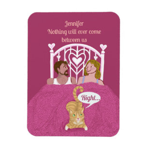 Funny You and Me and The Cat Custom Valentijn Magneet